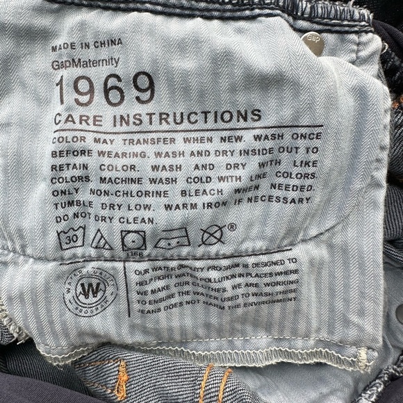 Gap 1969 Sexy Boot Maternity Jeans Dark Wash Size 30/10 - Picture 9 of 10